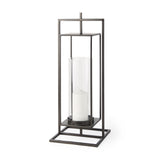 Albus I Large Black Metal Rectangular Table Candle Holder from Mercana - Luna Furniture