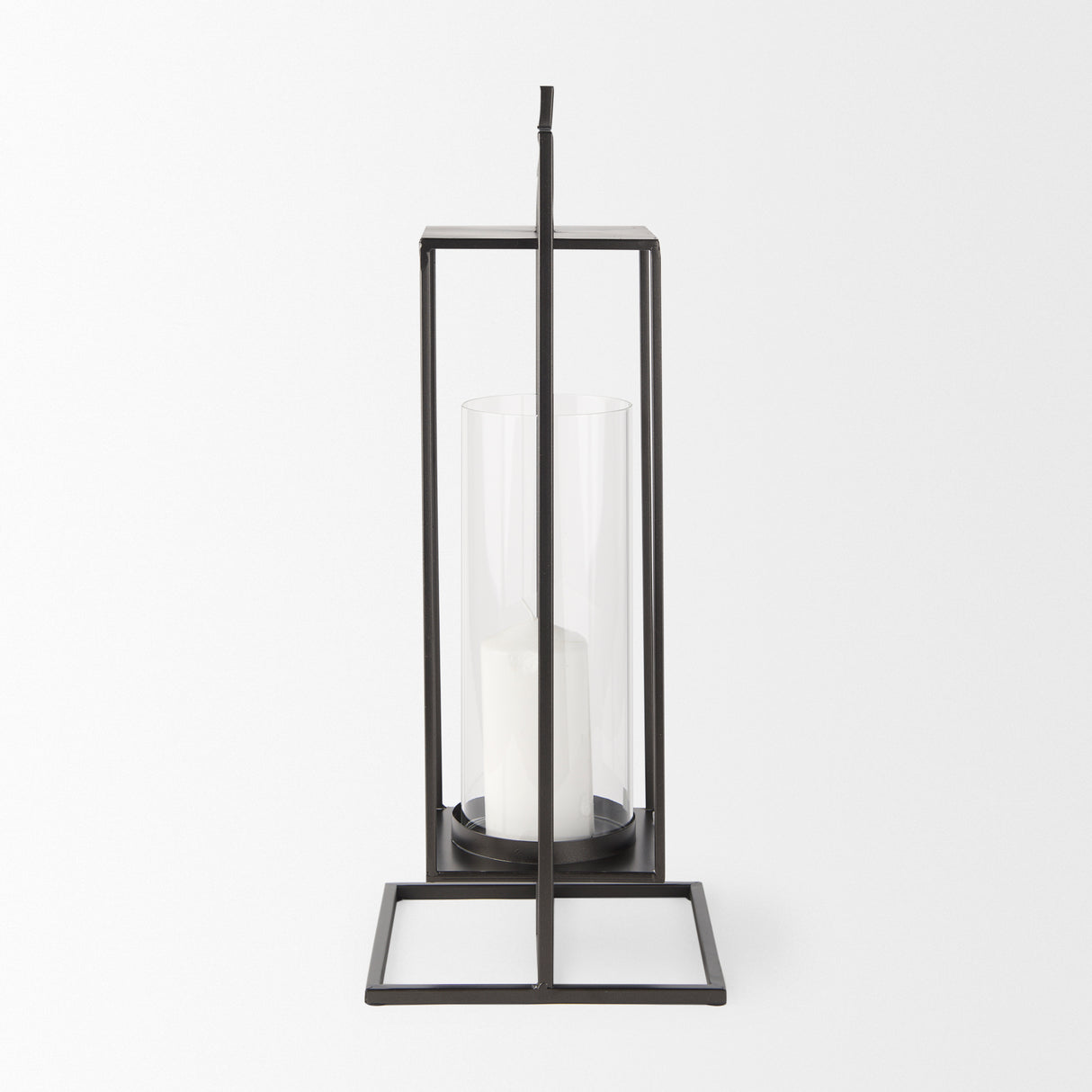 Albus I Large Black Metal Rectangular Table Candle Holder from Mercana - Luna Furniture