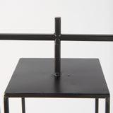 Albus I Large Black Metal Rectangular Table Candle Holder from Mercana - Luna Furniture