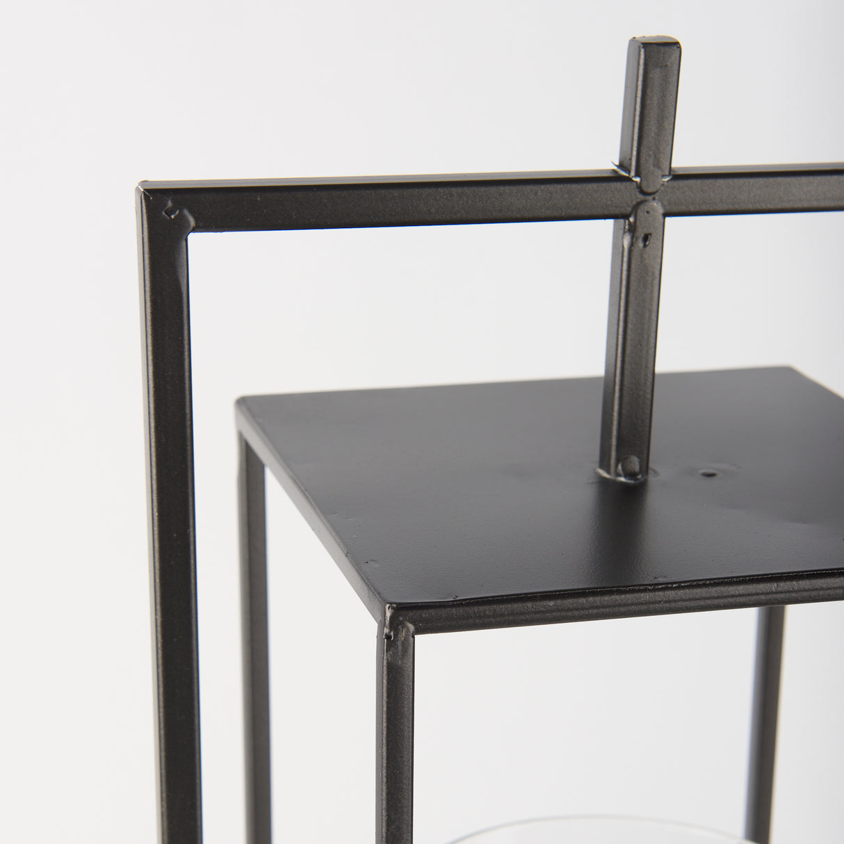 Albus I Large Black Metal Rectangular Table Candle Holder from Mercana - Luna Furniture