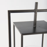 Albus I Large Black Metal Rectangular Table Candle Holder from Mercana - Luna Furniture
