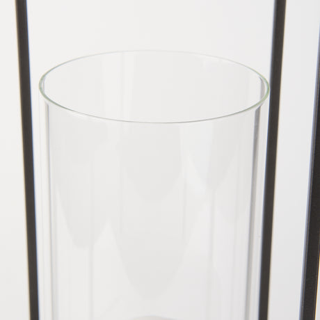 Albus I Large Black Metal Rectangular Table Candle Holder from Mercana - Luna Furniture