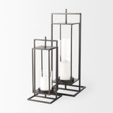 Albus I Large Black Metal Rectangular Table Candle Holder from Mercana - Luna Furniture