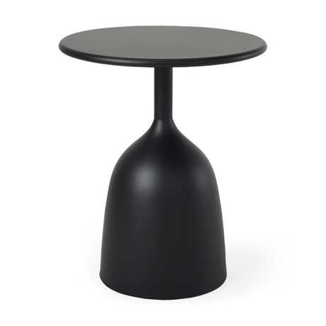 Talulla 16.5L x 16.5W x 19.7H Matte Black Metal Accent Table from Mercana - Luna Furniture