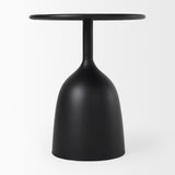 Talulla 16.5L x 16.5W x 19.7H Matte Black Metal Accent Table from Mercana - Luna Furniture