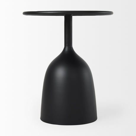 Talulla 16.5L x 16.5W x 19.7H Matte Black Metal Accent Table from Mercana - Luna Furniture