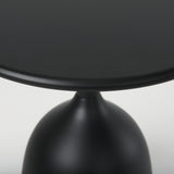 Talulla 16.5L x 16.5W x 19.7H Matte Black Metal Accent Table from Mercana - Luna Furniture