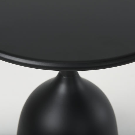 Talulla 16.5L x 16.5W x 19.7H Matte Black Metal Accent Table from Mercana - Luna Furniture