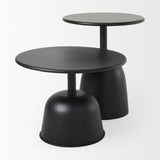 Talulla 16.5L x 16.5W x 19.7H Matte Black Metal Accent Table from Mercana - Luna Furniture