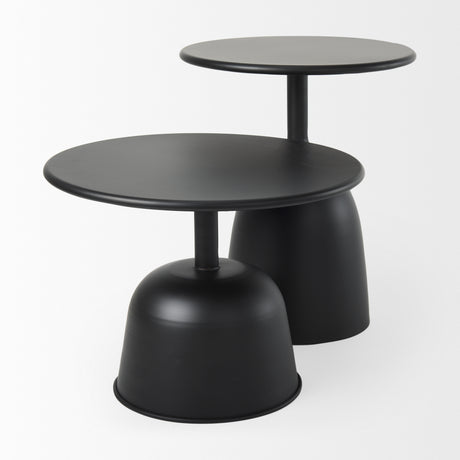 Talulla 16.5L x 16.5W x 19.7H Matte Black Metal Accent Table from Mercana - Luna Furniture