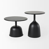 Talulla 16.5L x 16.5W x 19.7H Matte Black Metal Accent Table from Mercana - Luna Furniture