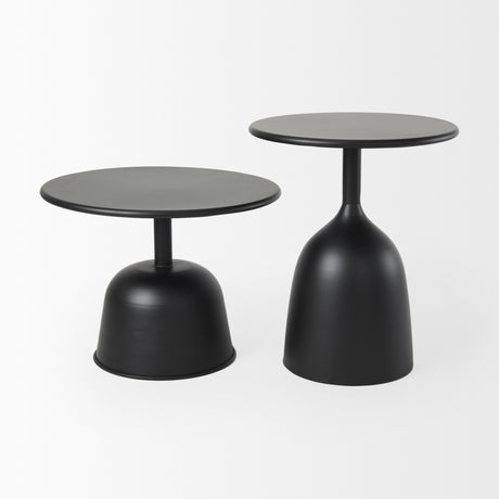 Talulla 16.5L x 16.5W x 19.7H Matte Black Metal Accent Table from Mercana - Luna Furniture