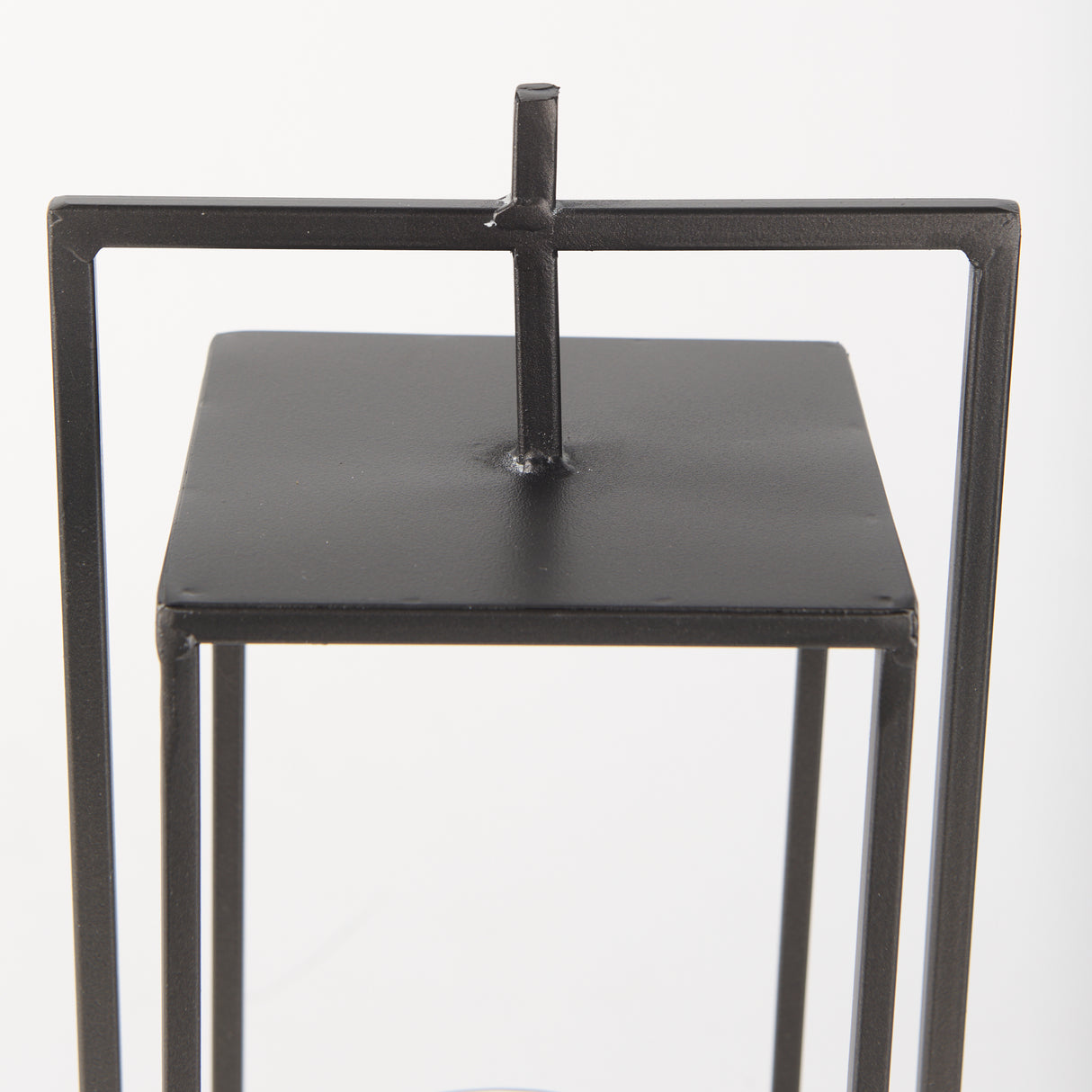 Albus II Small Black Metal Rectangular Table Candle Holder from Mercana - Luna Furniture