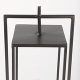 Albus II Small Black Metal Rectangular Table Candle Holder from Mercana - Luna Furniture