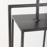 Albus II Small Black Metal Rectangular Table Candle Holder from Mercana - Luna Furniture