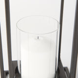 Albus II Small Black Metal Rectangular Table Candle Holder from Mercana - Luna Furniture