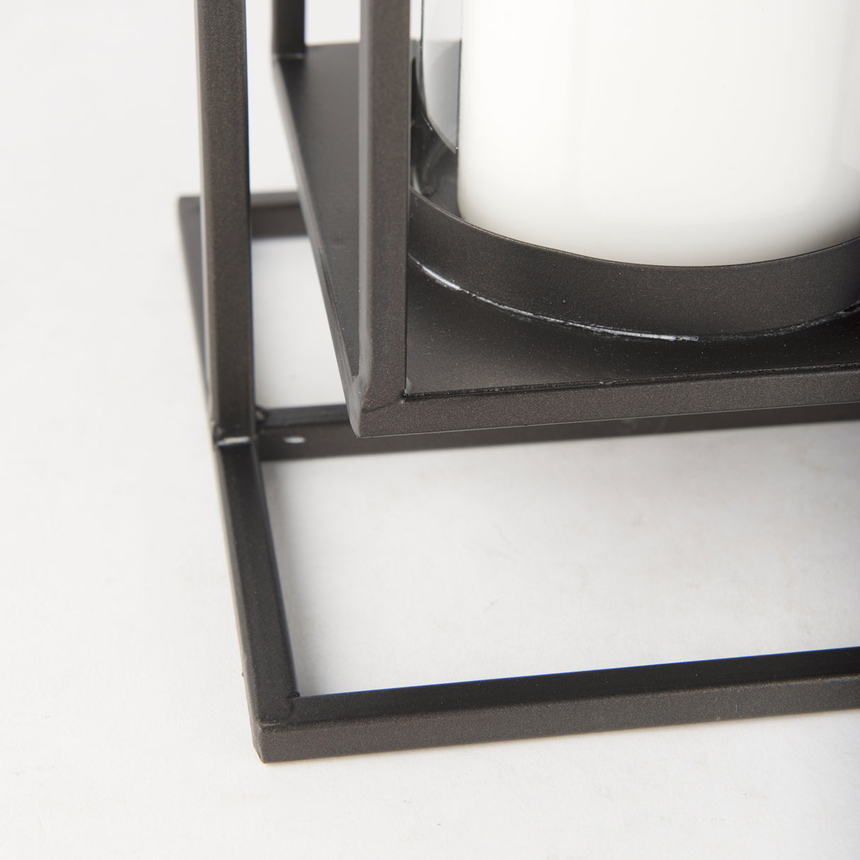 Albus II Small Black Metal Rectangular Table Candle Holder from Mercana - Luna Furniture