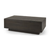 Hayden Dark Brown Wood Rectangular Coffee Table from Mercana - Luna Furniture