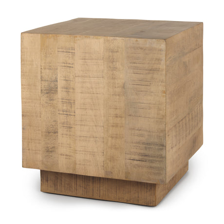 Hayden Light Brown Wood End/Side Table from Mercana - Luna Furniture