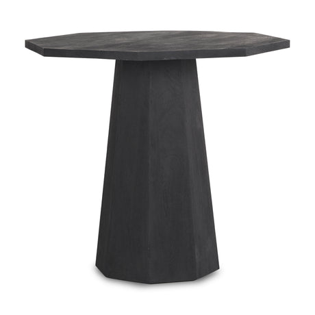 Maxine Hexagonal Black Wood Foyer Table from Mercana - Luna Furniture