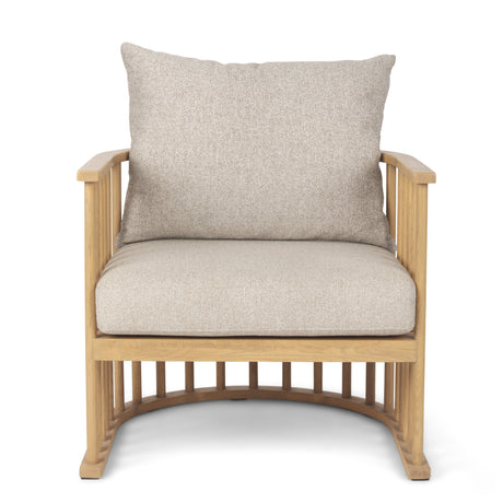 Kopari Beige Fabric W/Light Brown Wood Accent Chair from Mercana - Luna Furniture