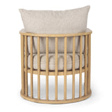 Kopari Beige Fabric W/Light Brown Wood Accent Chair from Mercana - Luna Furniture