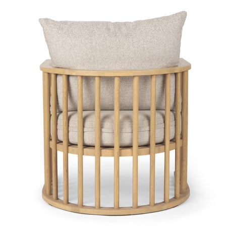 Kopari Beige Fabric W/Light Brown Wood Accent Chair from Mercana - Luna Furniture