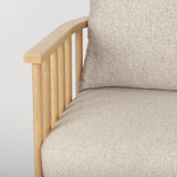 Kopari Beige Fabric W/Light Brown Wood Accent Chair from Mercana - Luna Furniture
