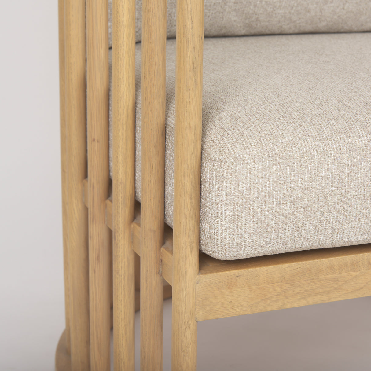 Kopari Beige Fabric W/Light Brown Wood Accent Chair from Mercana - Luna Furniture