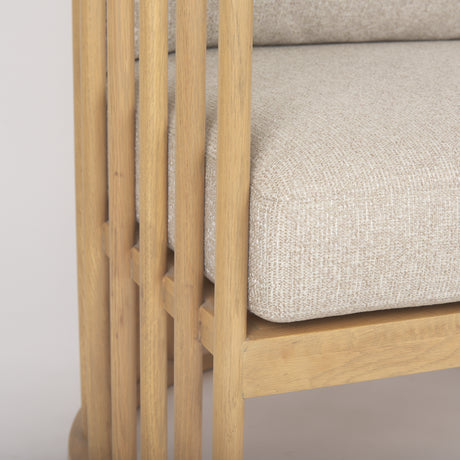 Kopari Beige Fabric W/Light Brown Wood Accent Chair from Mercana - Luna Furniture