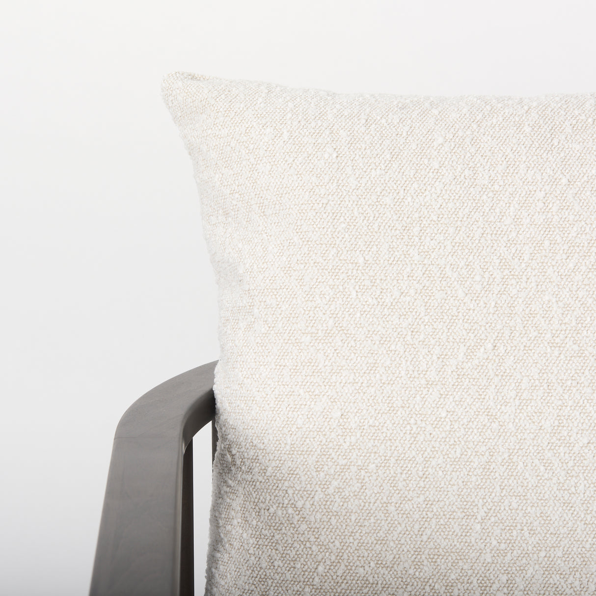 Kopari 30.1L x 30.5W x 37.2H White Boucle Fabric W/Dark Brown Wood Accent Chair from Mercana - Luna Furniture