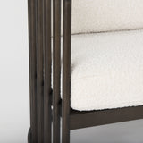 Kopari 30.1L x 30.5W x 37.2H White Boucle Fabric W/Dark Brown Wood Accent Chair from Mercana - Luna Furniture