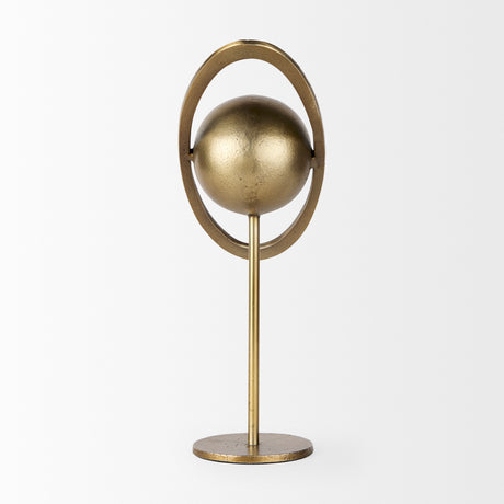 Atlas 15.0L x 7.0W x 16.0H Gold Metal Solar System Ornament from Mercana - Luna Furniture