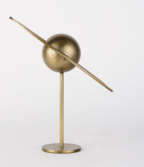 Atlas 15.0L x 7.0W x 16.0H Gold Metal Solar System Ornament from Mercana - Luna Furniture