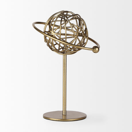 Atlas 10.0L x 8.0W x 12.0H Gold Metal Solar System Ornament from Mercana - Luna Furniture