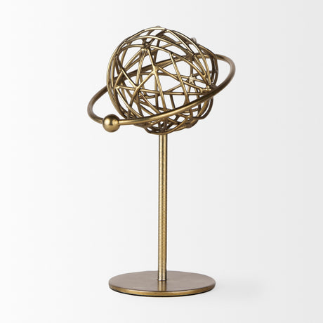 Atlas 10.0L x 8.0W x 12.0H Gold Metal Solar System Ornament from Mercana - Luna Furniture