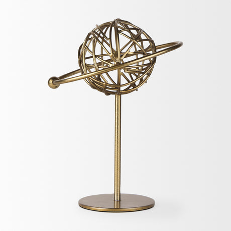 Atlas 10.0L x 8.0W x 12.0H Gold Metal Solar System Ornament from Mercana - Luna Furniture