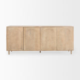 Tucker Light Brown Wood w/ Carved Arch Pattern 4 Door Sideboard from Mercana - Luna Furniture