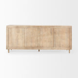 Tucker Light Brown Wood w/ Carved Arch Pattern 4 Door Sideboard from Mercana - Luna Furniture
