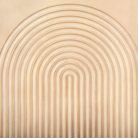 Tucker Light Brown Wood w/ Carved Arch Pattern 4 Door Sideboard from Mercana - Luna Furniture