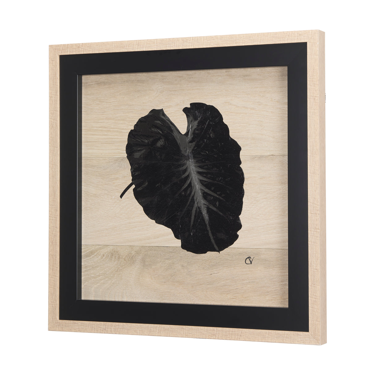 Tropican Leave III by Mercana Studio a Hand Embellished Textured Framed Art Print from Mercana - Luna Furniture