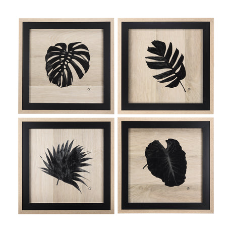 Tropican Leave III by Mercana Studio a Hand Embellished Textured Framed Art Print from Mercana - Luna Furniture