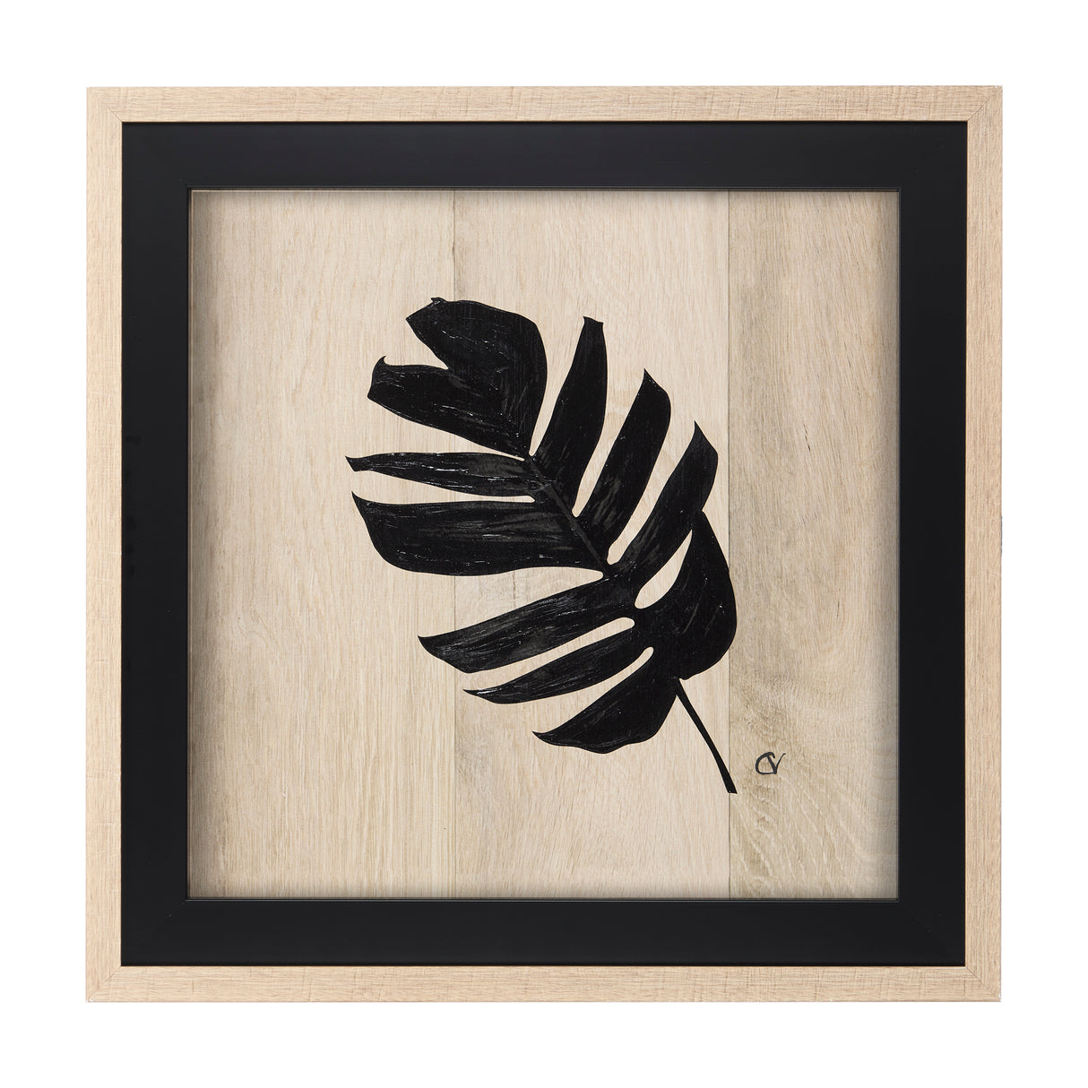 Tropican Leave IV by Mercana Studio a Hand Embellished Textured Framed Art Print from Mercana - Luna Furniture