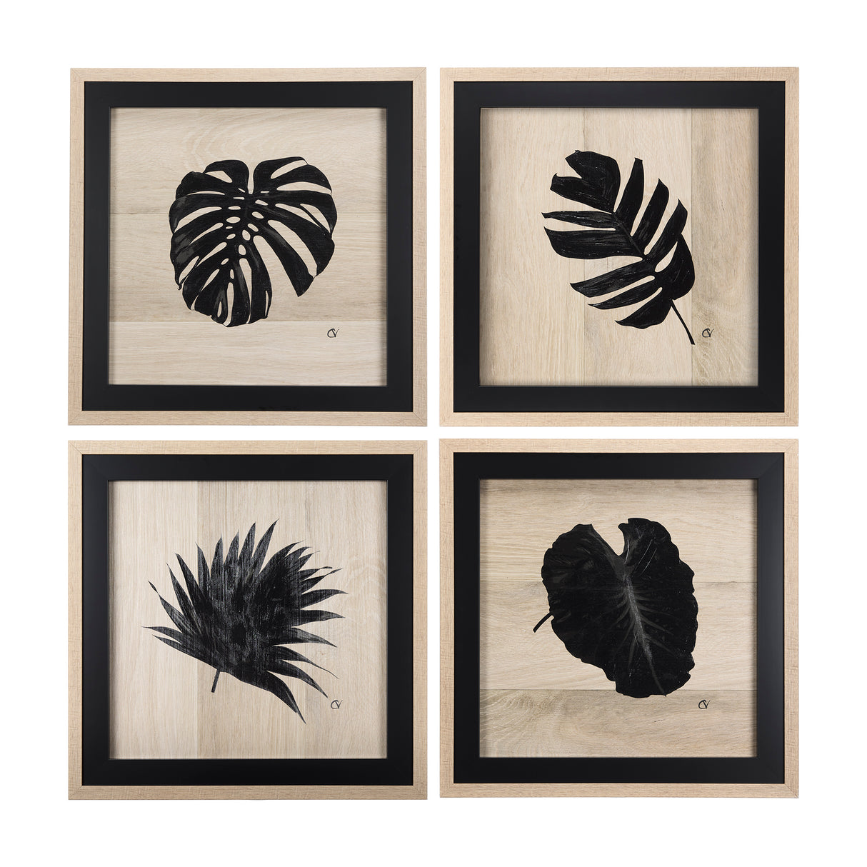 Tropican Leave IV by Mercana Studio a Hand Embellished Textured Framed Art Print from Mercana - Luna Furniture