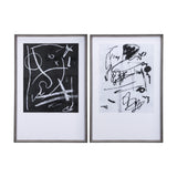 Doodle I by Mercana Studio a Hand Embellished Textured Framed Art Print Matted under Glass from Mercana - Luna Furniture