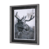 Animal Portrait I (Moose) by Mercana Studio Hand Embellished Framed Art Print Matted under Glass from Mercana - Luna Furniture