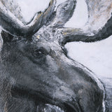 Animal Portrait I (Moose) by Mercana Studio Hand Embellished Framed Art Print Matted under Glass from Mercana - Luna Furniture