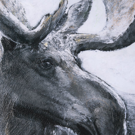 Animal Portrait I (Moose) by Mercana Studio Hand Embellished Framed Art Print Matted under Glass from Mercana - Luna Furniture
