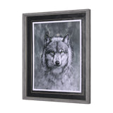 Animal Portrait II (Wolf) by Mercana Studio Hand Embellished Framed Art Print Matted under Glass from Mercana - Luna Furniture