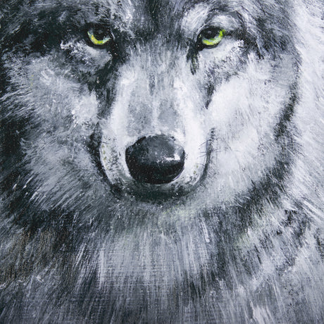 Animal Portrait II (Wolf) by Mercana Studio Hand Embellished Framed Art Print Matted under Glass from Mercana - Luna Furniture